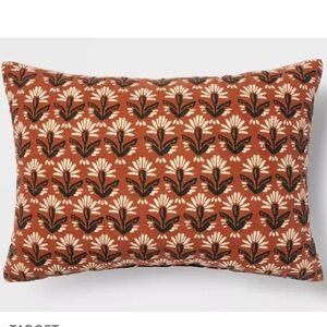THRESHOLD NEW traditional woodblock oblong pillow
